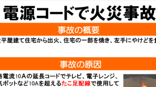 電源コードでの火災事故 | 独立行政法人　製品評価技術基盤機構